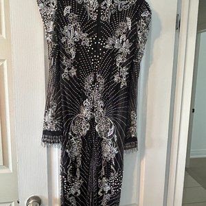 COCKTAIL SEQUIN FASHION DRESS  FULLY LINED  FULL BACK ZIP UP